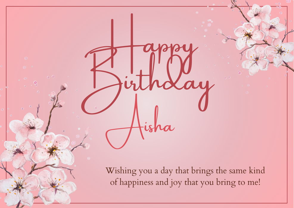 White Flowers Birthday Cards For Her Invitation-AABCS001