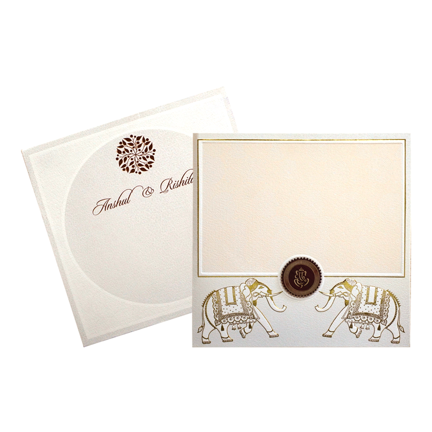 White Elephant Box Wedding Card-KRC30341