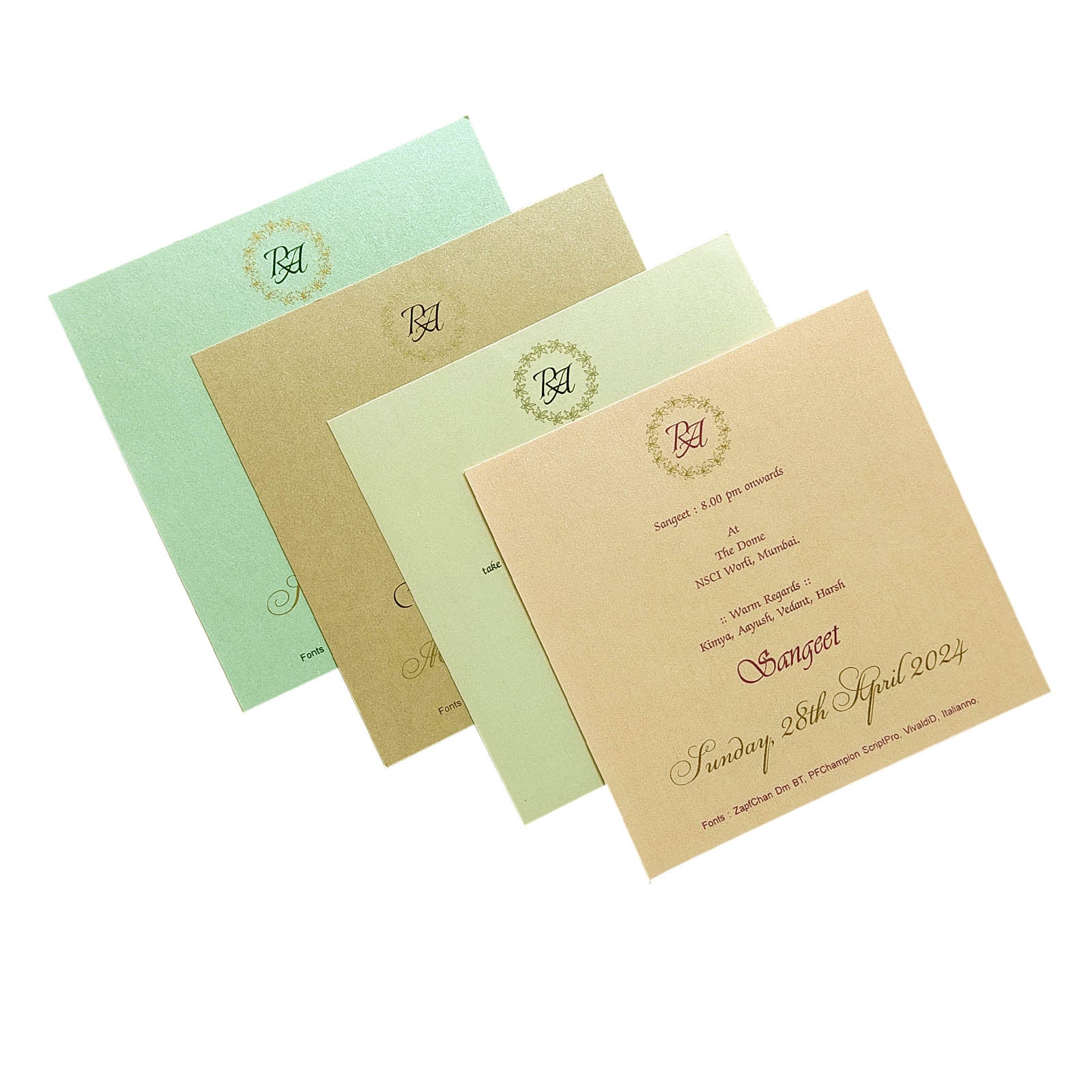 Pastel Blue Design Invitation-KRC29322