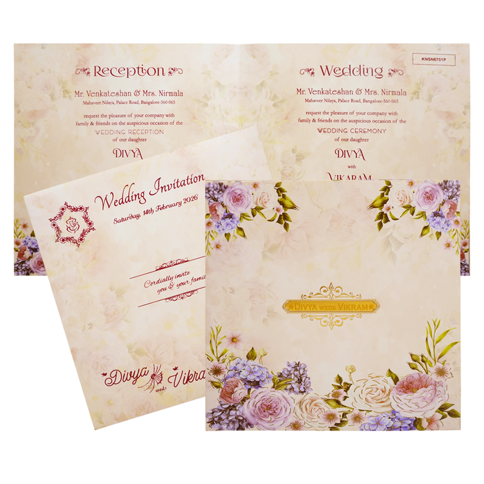 Looking for a floral wedding card design? We ensure to help you find the best floral wedding card in offset printing that fits your taste and budget.
