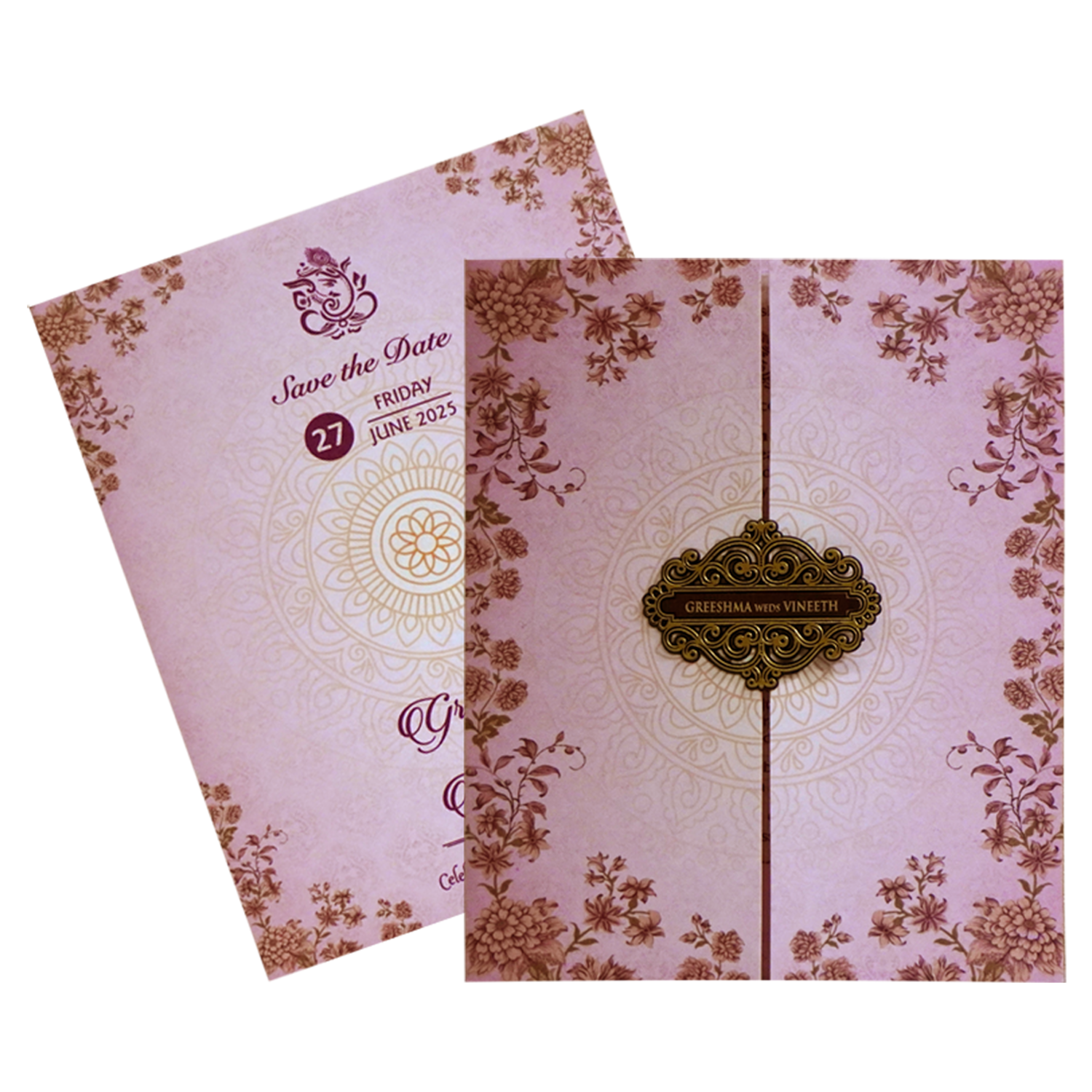 Pastel Pink Wedding Invitation-KVN06930