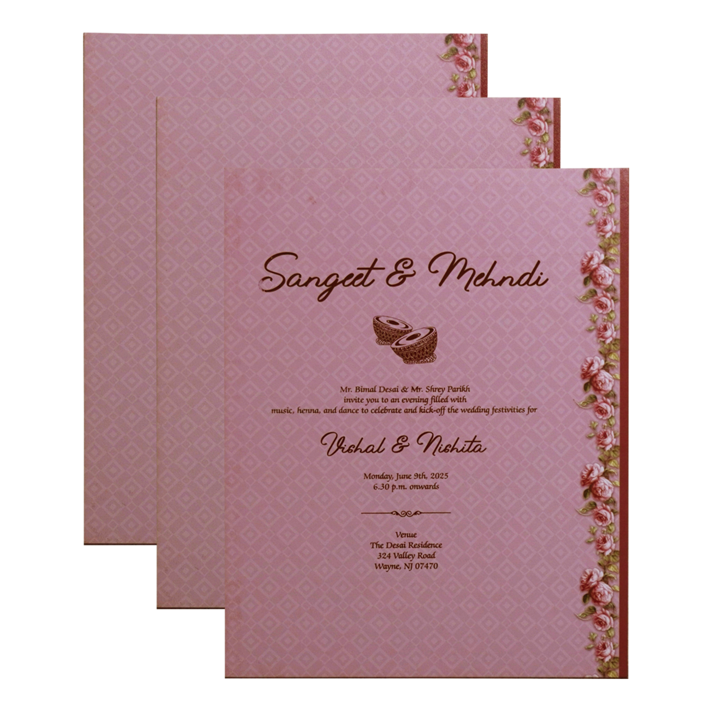 Dark Maroon Premium Invitation Card-KPR24460