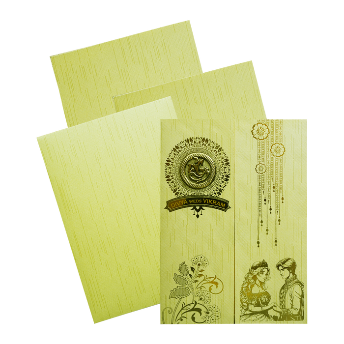 Pista Green Door-Style Opening Invitation Card-KNKR041N