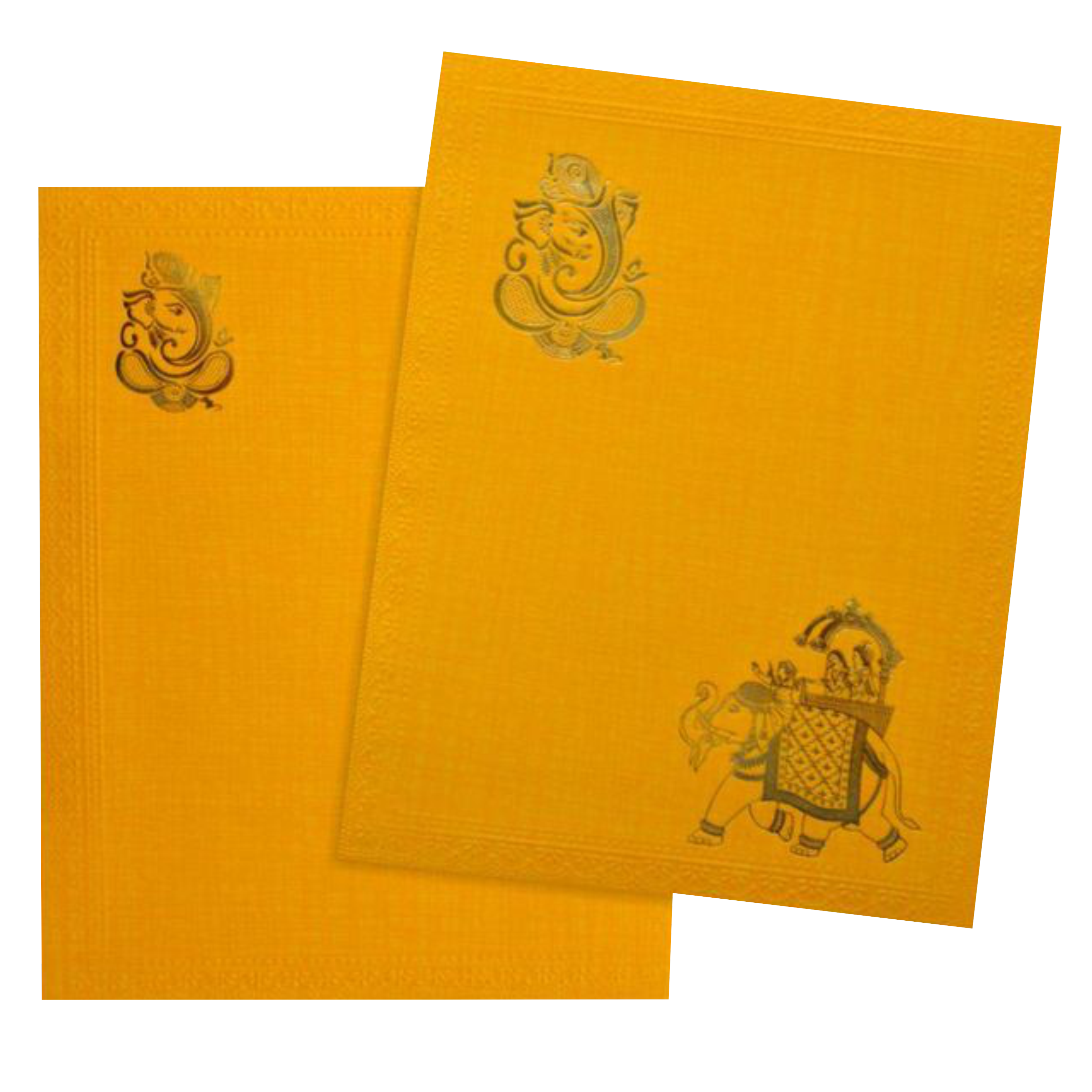 Orange Elephant Design With Ganesha-KNK50031