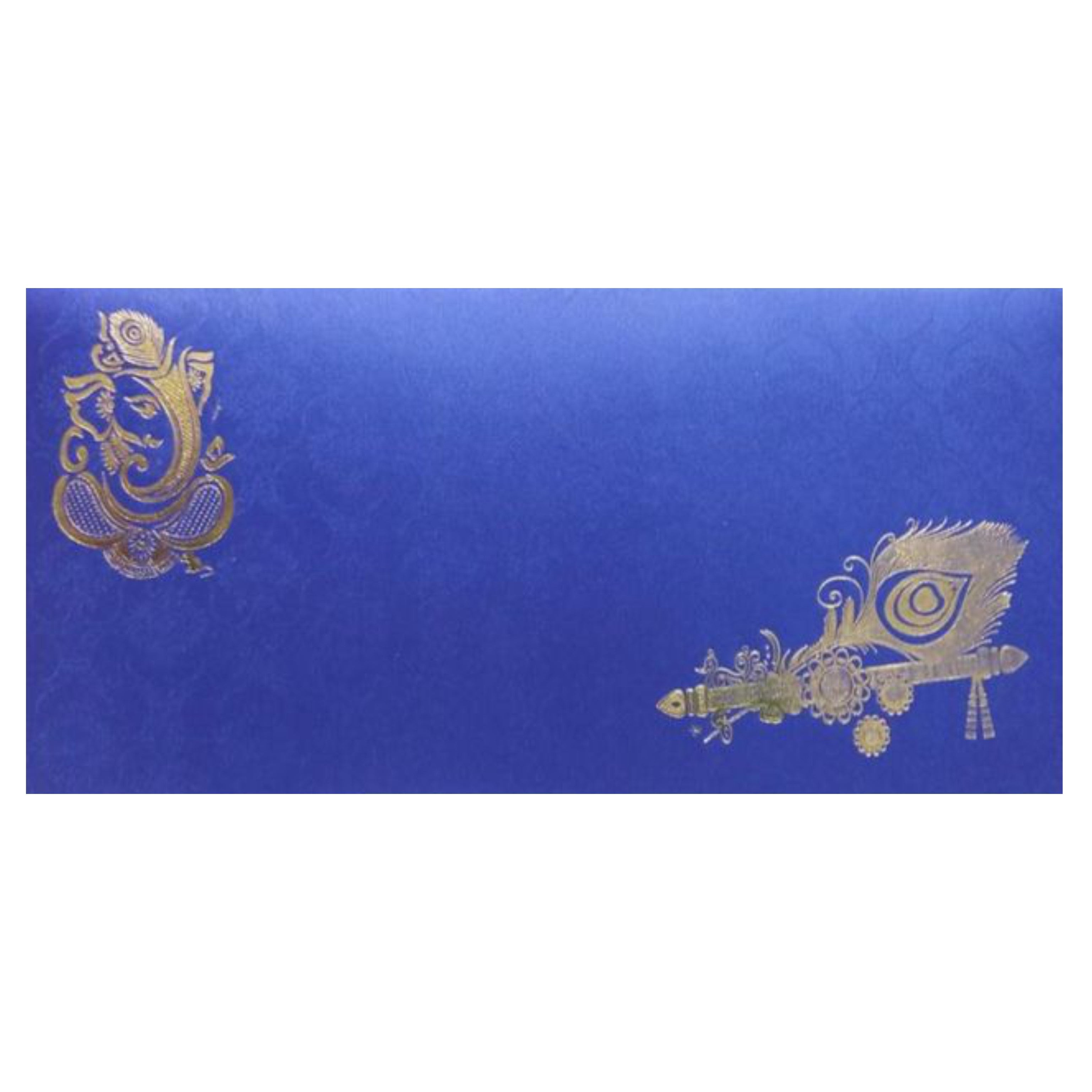 Blue Ganesha Invitation Card-KNJG08BG