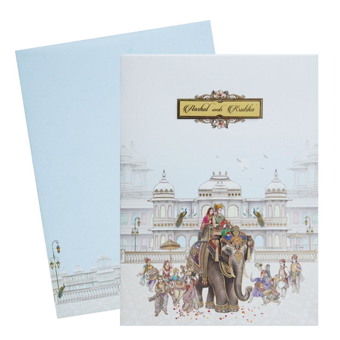 White Elephant Palace Padded Invitation-KAC05400