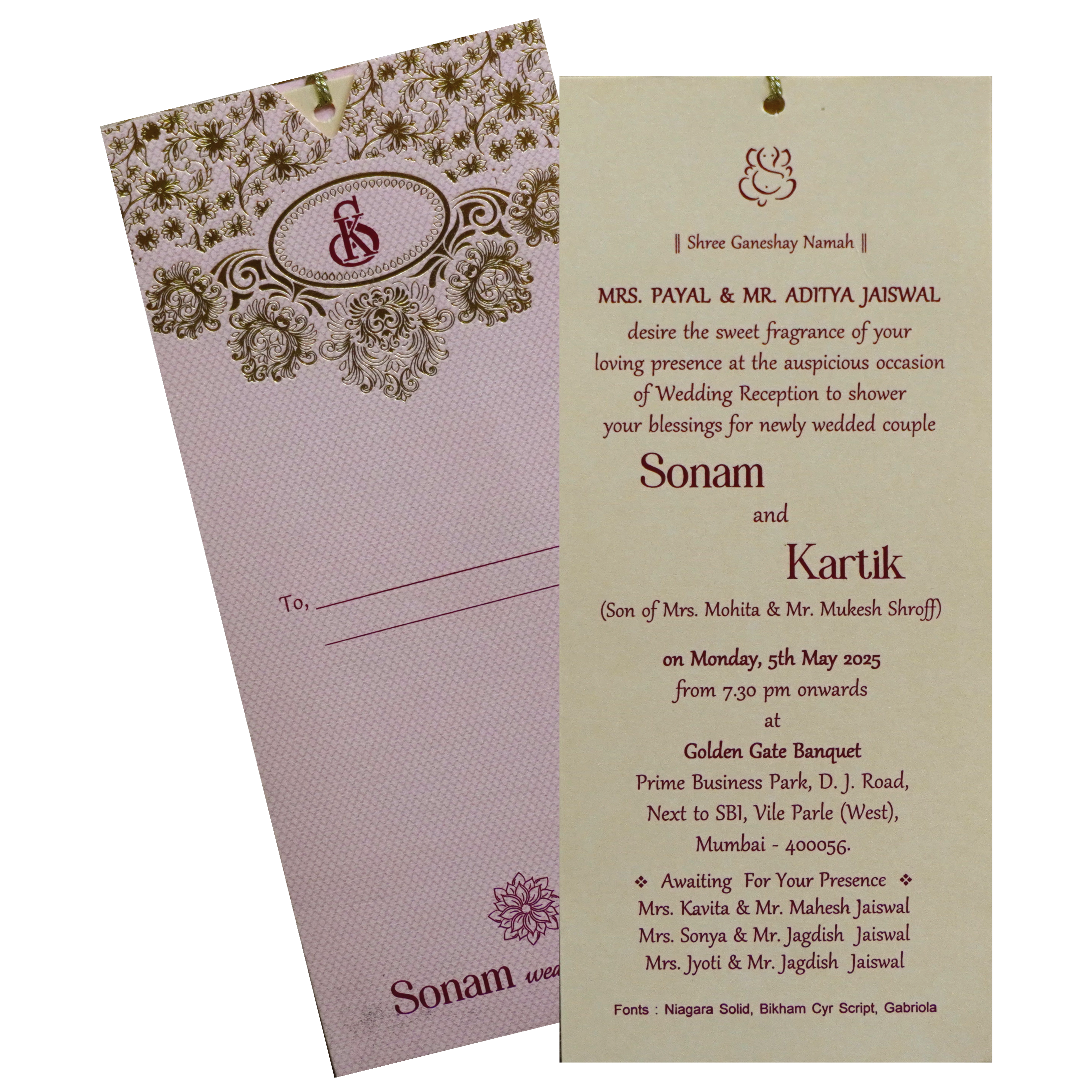 Make your event special with our exclusive Beige Soft Pink Single Invitation. Shop now! ?WhatsApp Support ?Express Delivery.