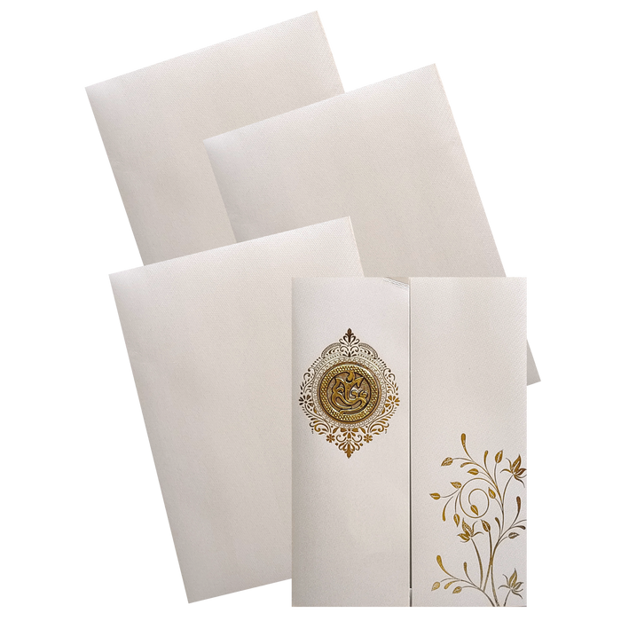 Grey Floral Door Invitation Card-King of Cards