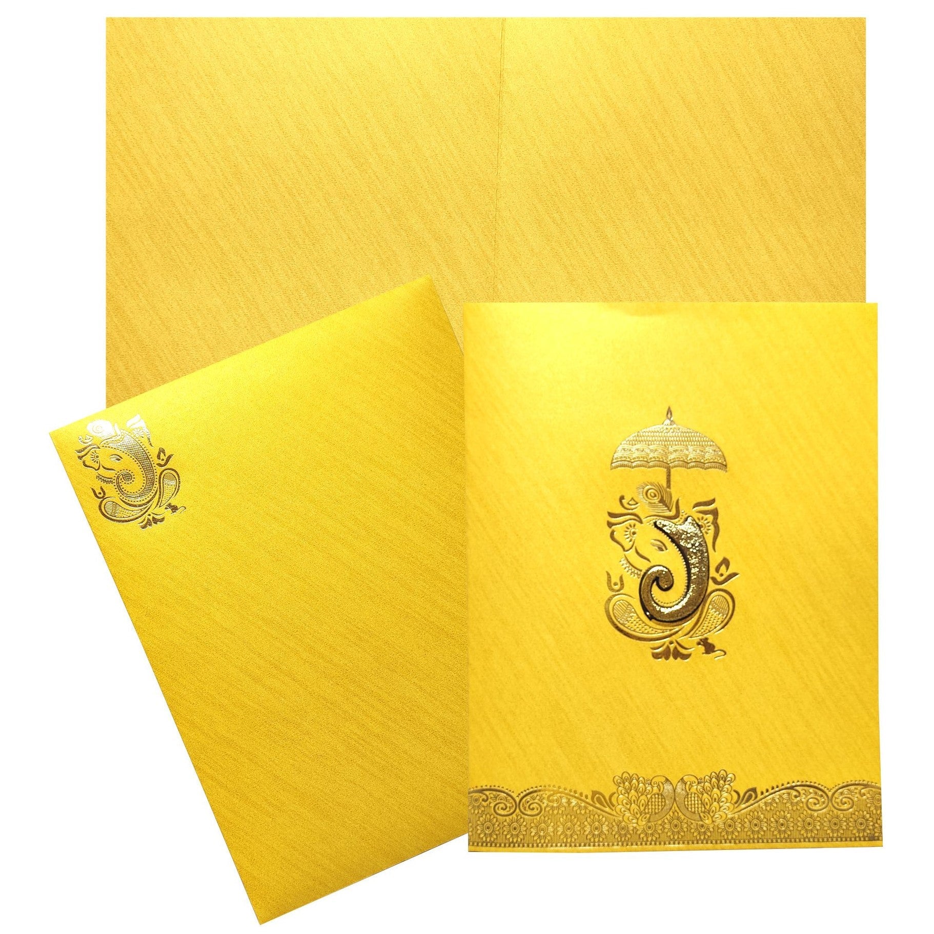 Gold Metallic Gold Foiling With Ganesha Sticker-KNK50163