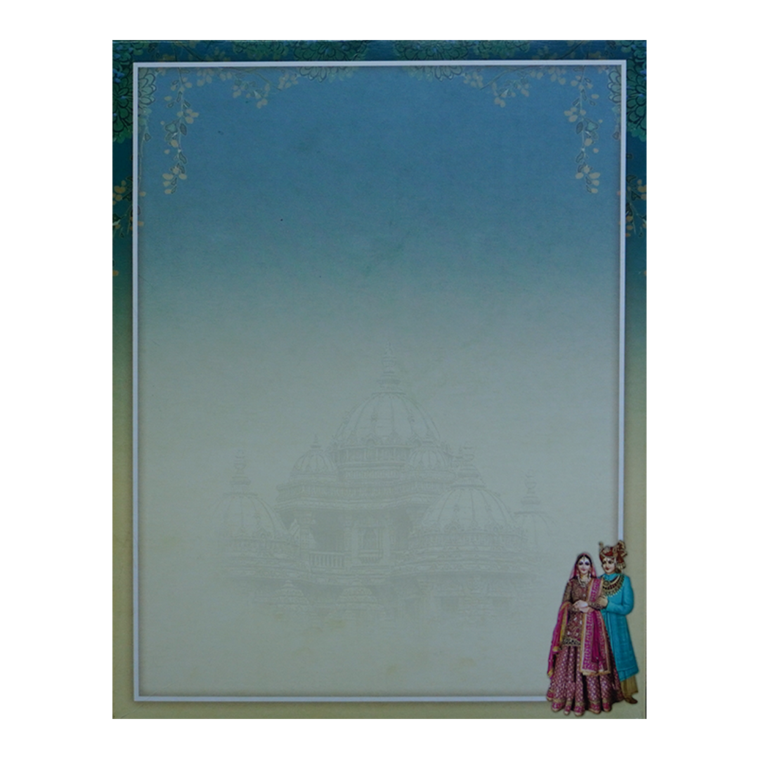 Emerald Bride and Groom Wedding Card-KNKN6317