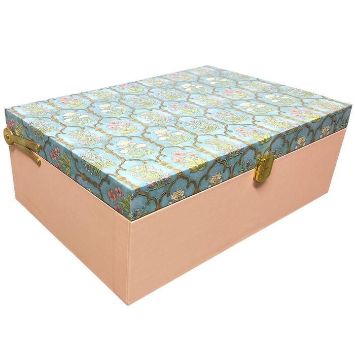 Green Floral Box Invitations-KBX0404-King of Cards