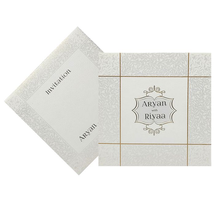 White Invitation Card-King of Cards
