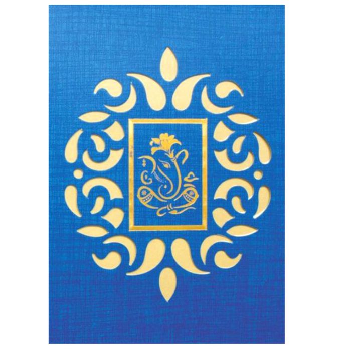 Attractive Laser Cut With Ganesha Theme Wedding Card-King of Cards