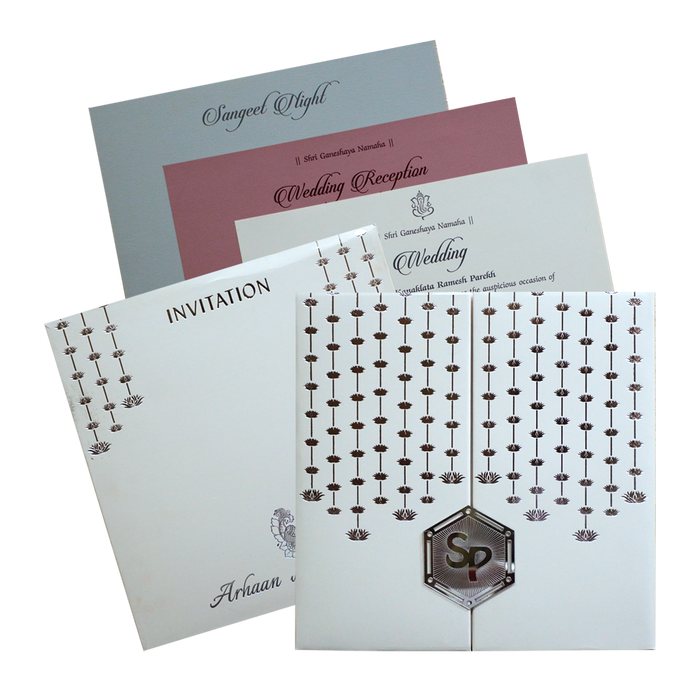 Make your event special with our exclusive White Door Padded Wedding Card. Shop now! ?WhatsApp Support ?Express Delivery.