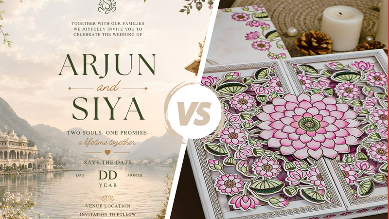 Digital vs Printed Wedding Invitations: What Indian Couples Are Actually Choosing in 2026