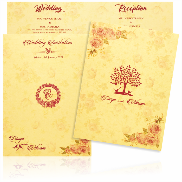 Cream Invitation Card-King of Cards