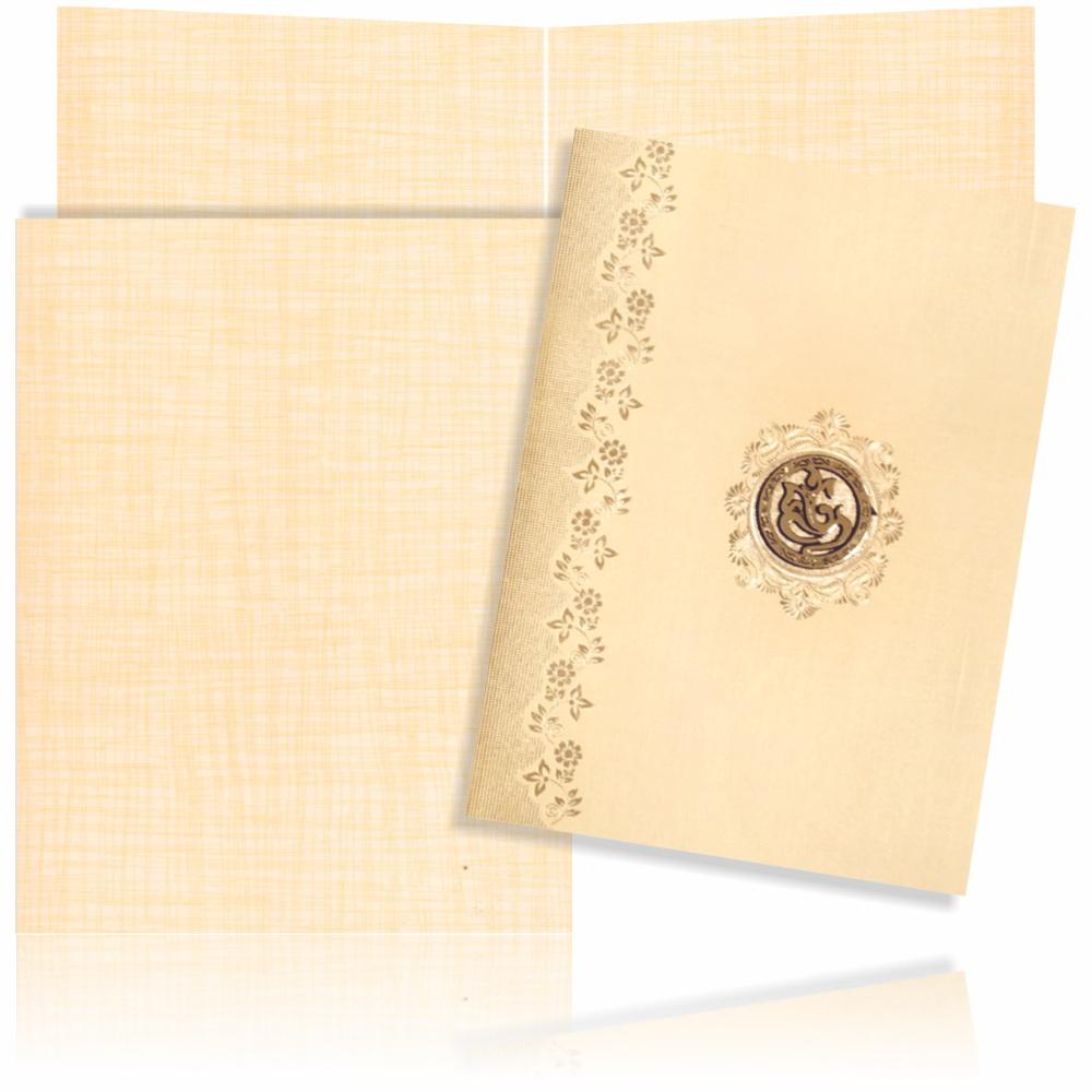 Gold Classic Paper Metallic With Gold Foiling Floral Print Design-KNCPM606G-King of Cards