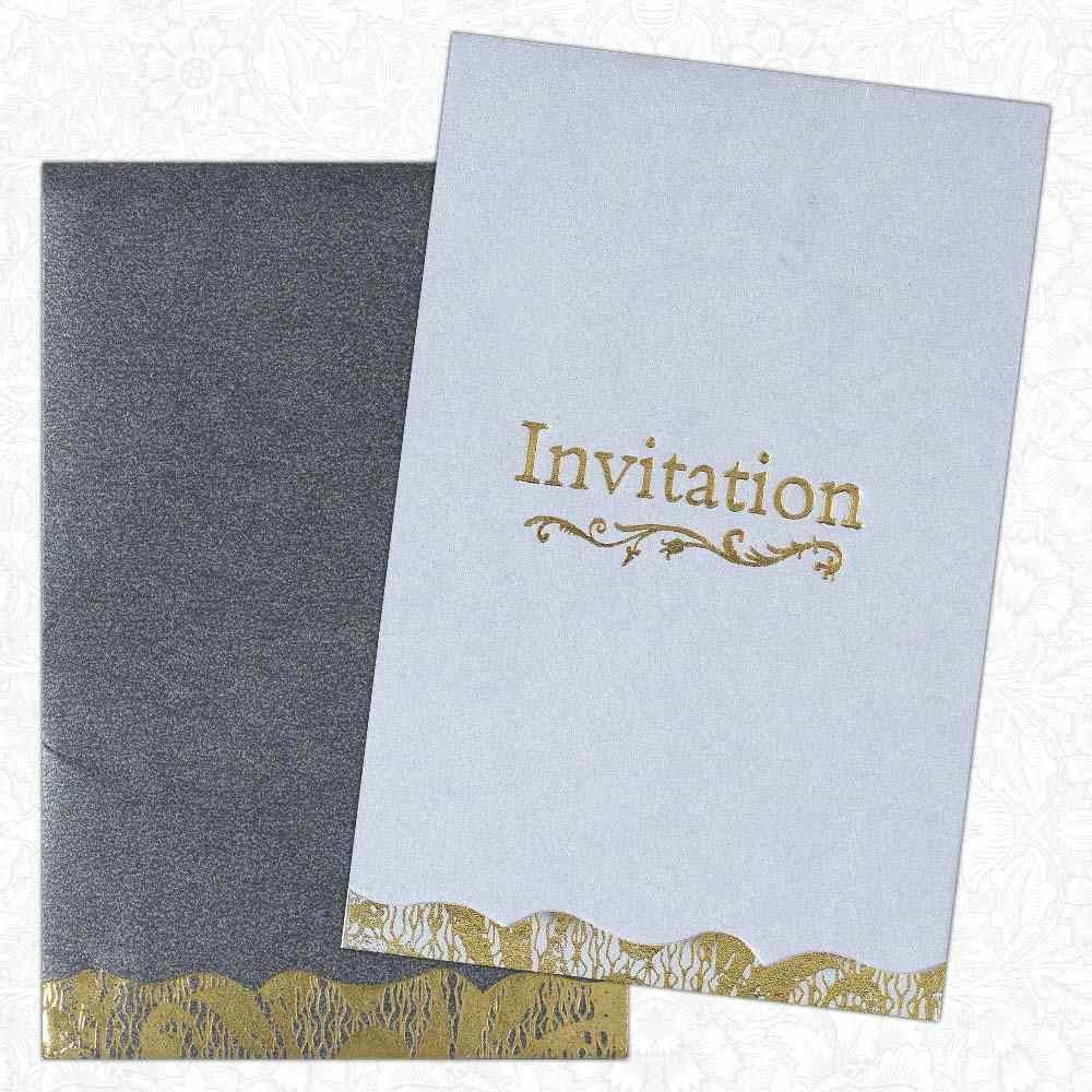Invitation Card - Classic Invitation Card with Foiling and Embossing-KNK1032
