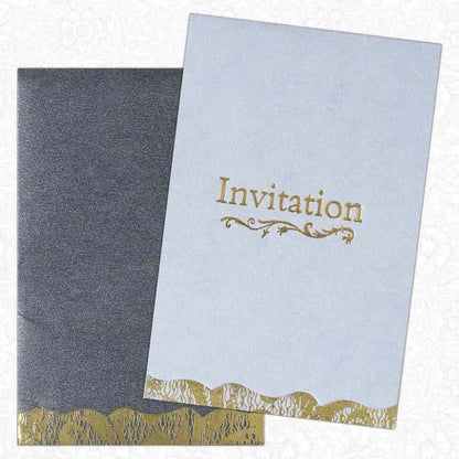 Invitation Card - Classic Invitation Card with Foiling and Embossing-KNK1032