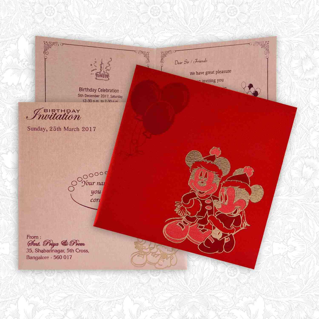Red Invitation Card