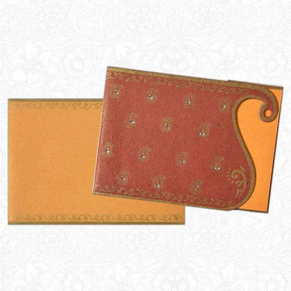 Invitation Card - A Traditional treat in Red and Orange Invitation Card-KNK1228-King of Cards