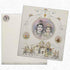 White Shiva Parvathi With Floral Background