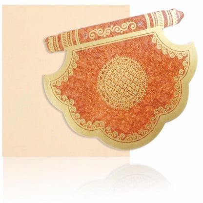 Orange Invitation Card-King of Cards