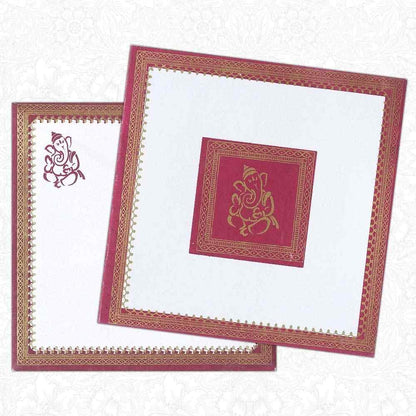 Invitation Card - Silk Designer Pink Wedding Card-KNK1453