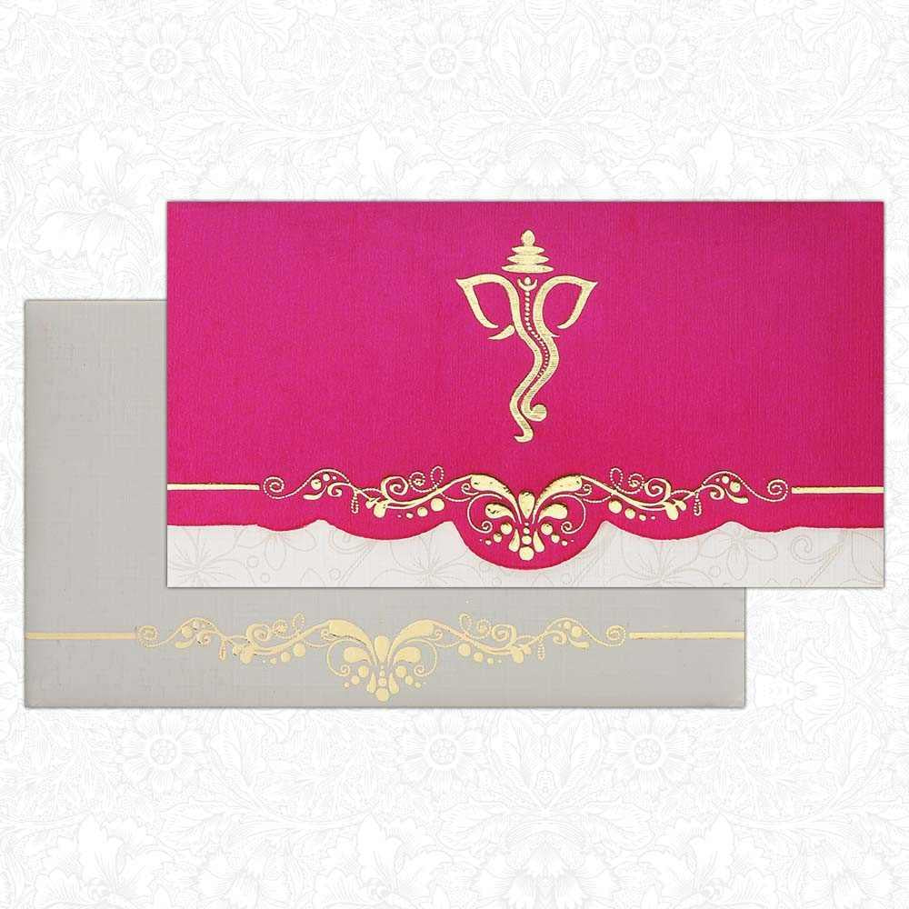 Invitation Card - Personal Pink Hindu Wedding Card-KNK1466-King of Cards