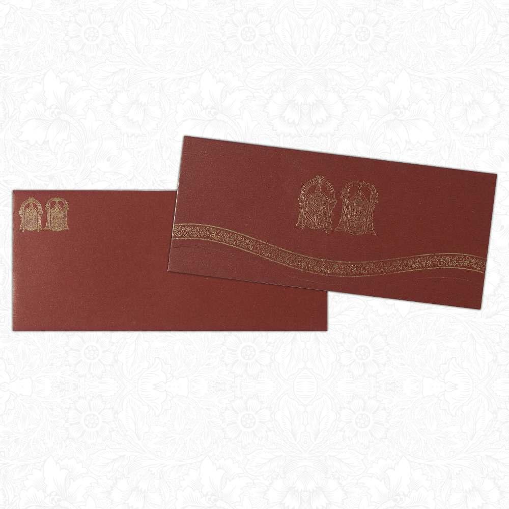 Invitation Card - Simple and Elegant Handmade Balalji-Alamelu Card-KNK1628-King of Cards