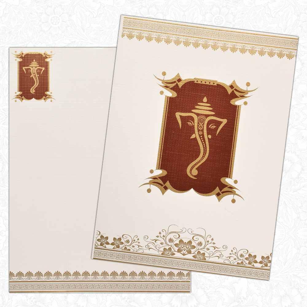 Invitation Card - Attractive Ganesha Wedding Invite-KNK1884-King of Cards