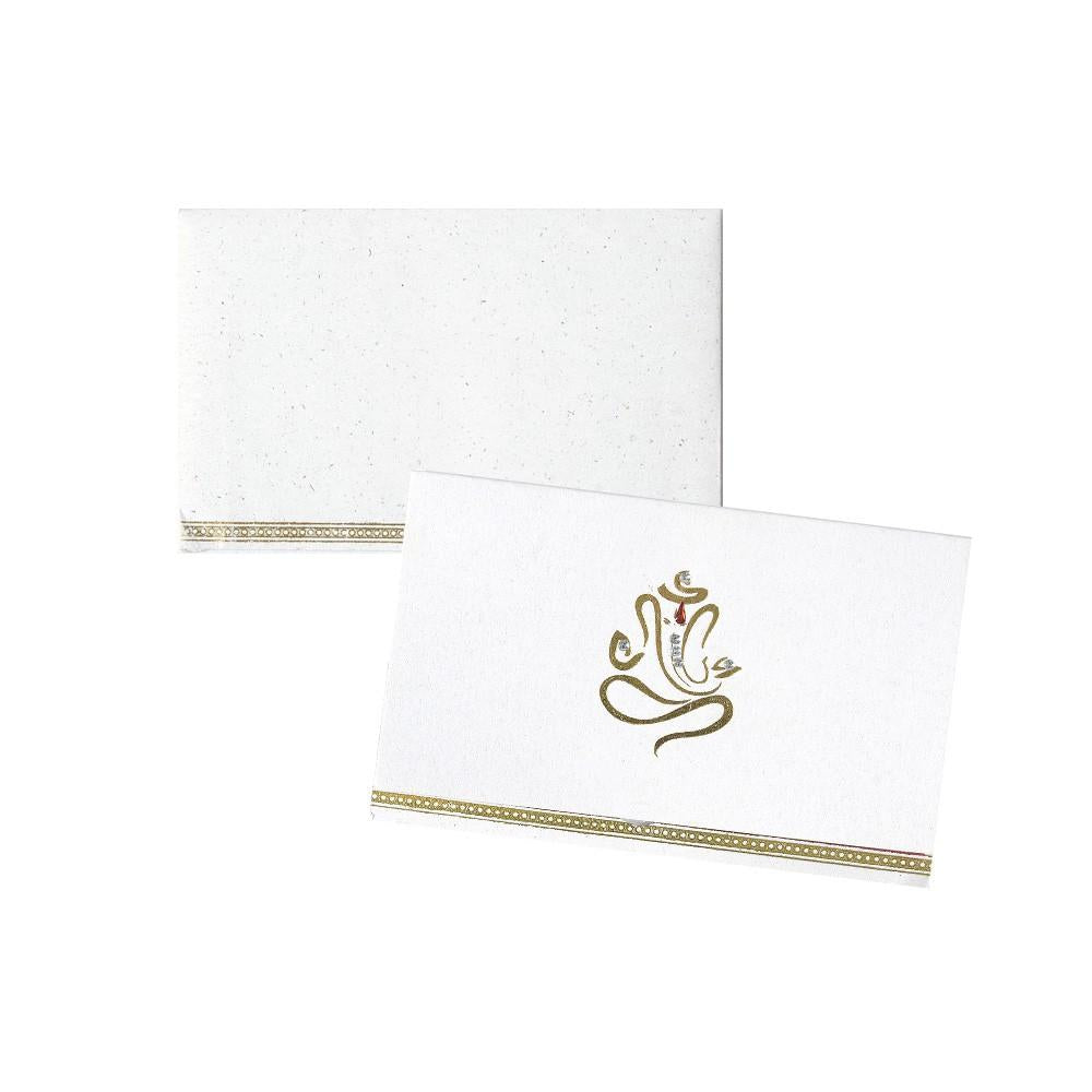 Shwetha Ganesha Inaugural Personal Wedding Invitation Card-KNK1908-King of Cards