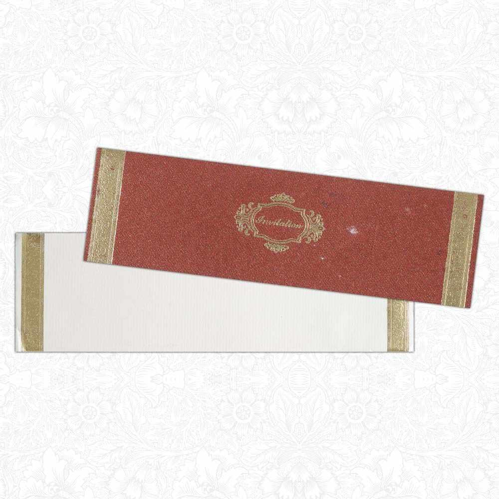 Invitation Card - Royal Red Handmade Invitation Card-KNK1919