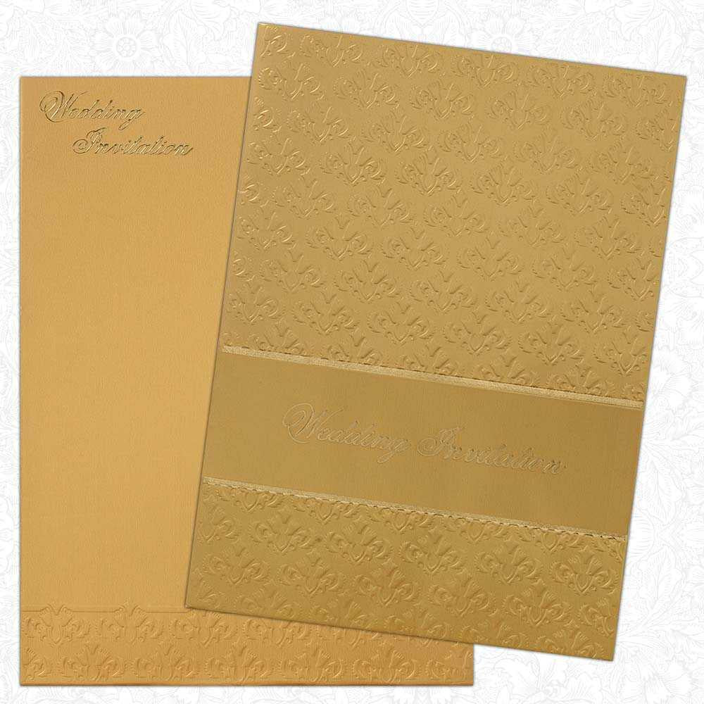 Invitation Card - Golden Wedding Invitation Cards-KNK1923