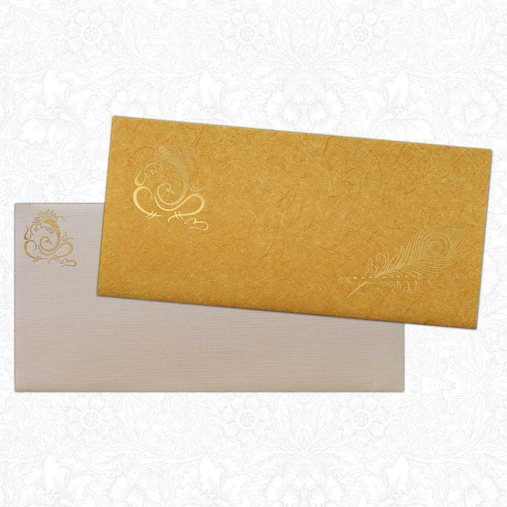 Invitation Card Royal Scented Peacock Feather Shaadi Card-KNK1951