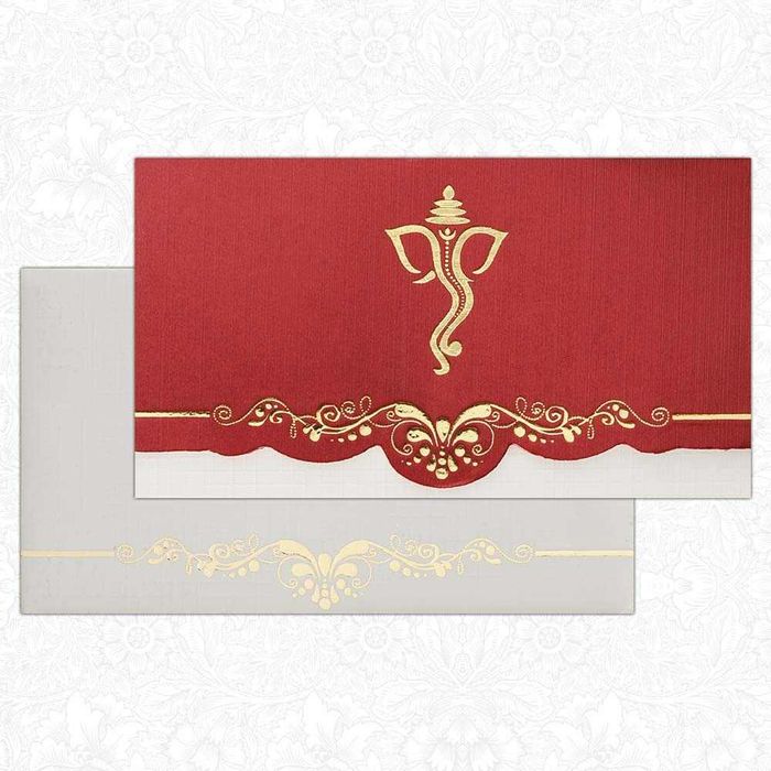 Invitation Card - Personal Red Hindu Wedding Card-KNK1996-King of Cards