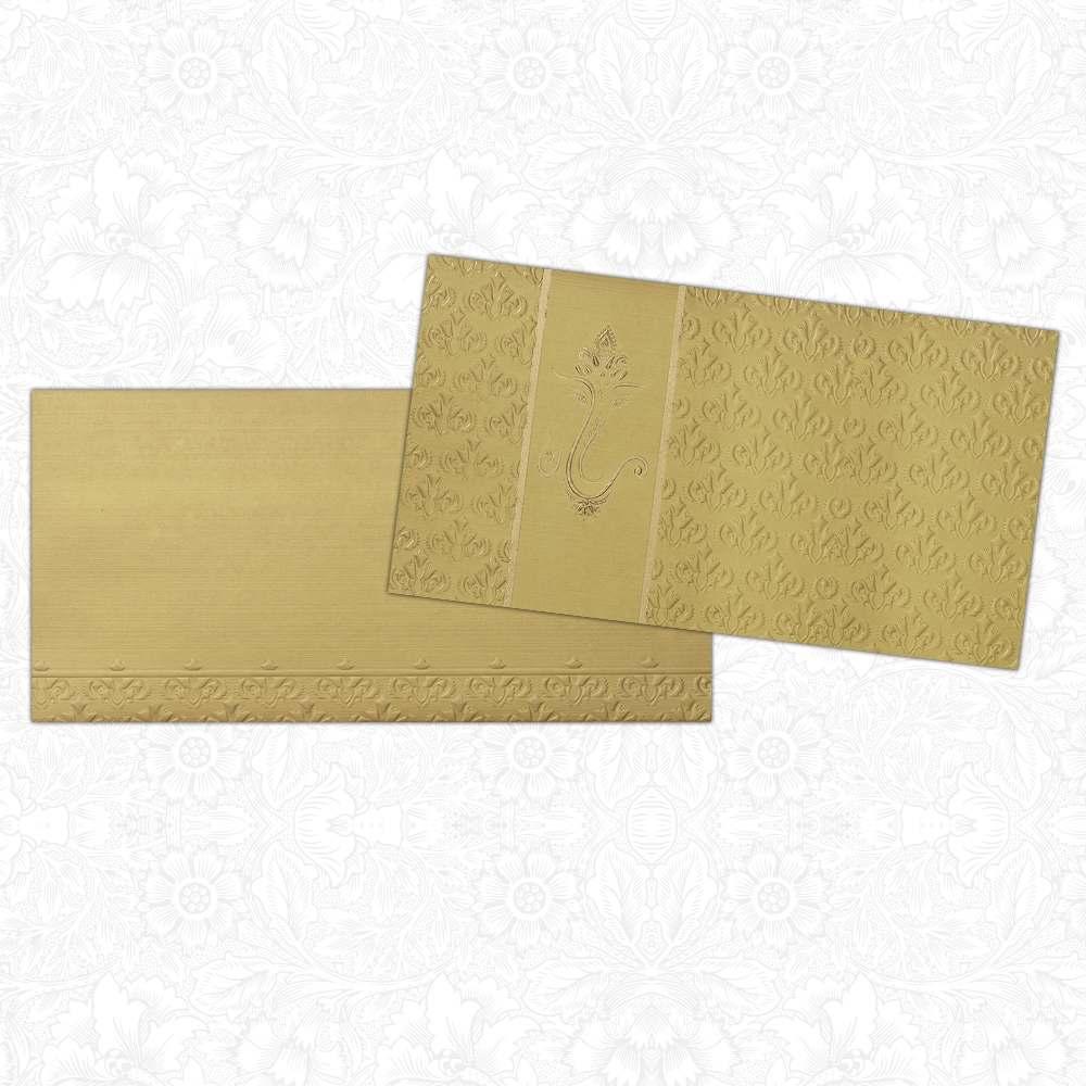 Invitation Card - Royal Embossed Hindu Wedding Card-KNK2002
