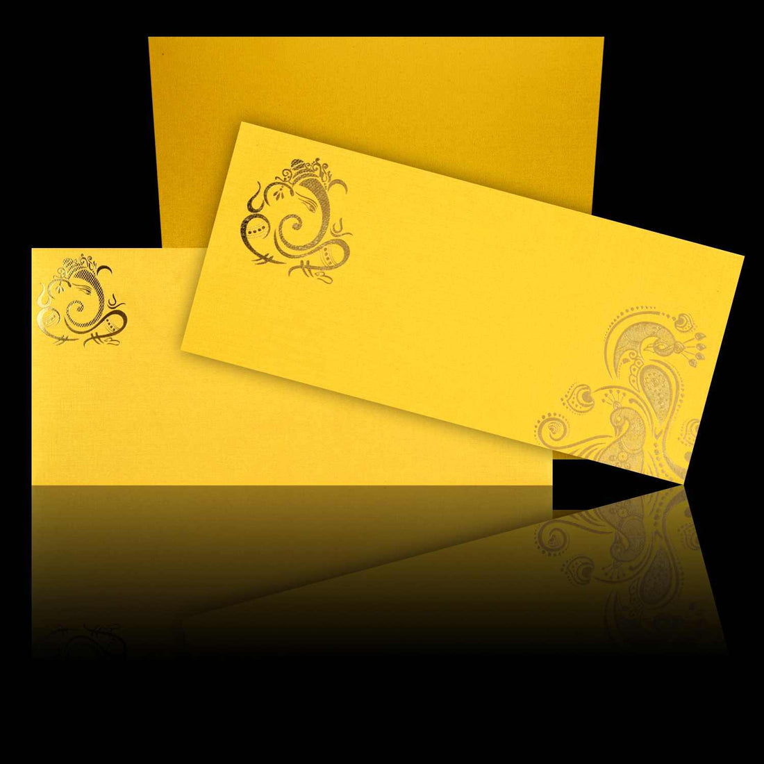 Gold Peacock Design Personal Card