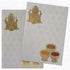 Artistic White Shading With Gold Foiling Ganesha Design Padded Wedding Card - KNK2170
