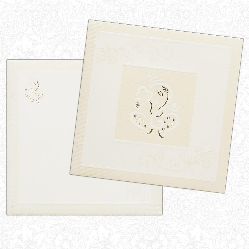 Invitation Card - Ganesha Gold Multi Ceremony Invitation Card-KNK2205