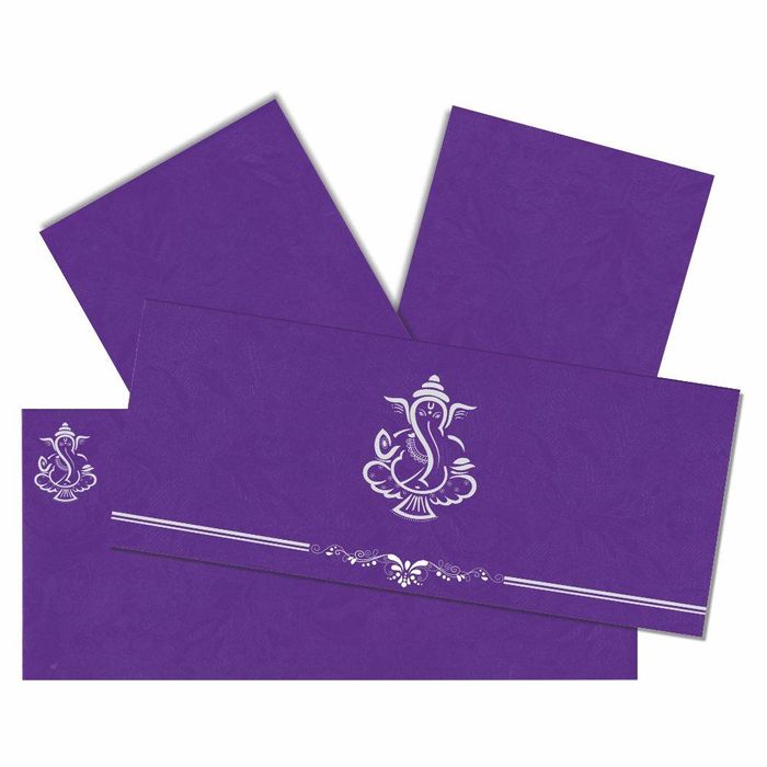 Violet Ganesha Invitation Card-King of Cards