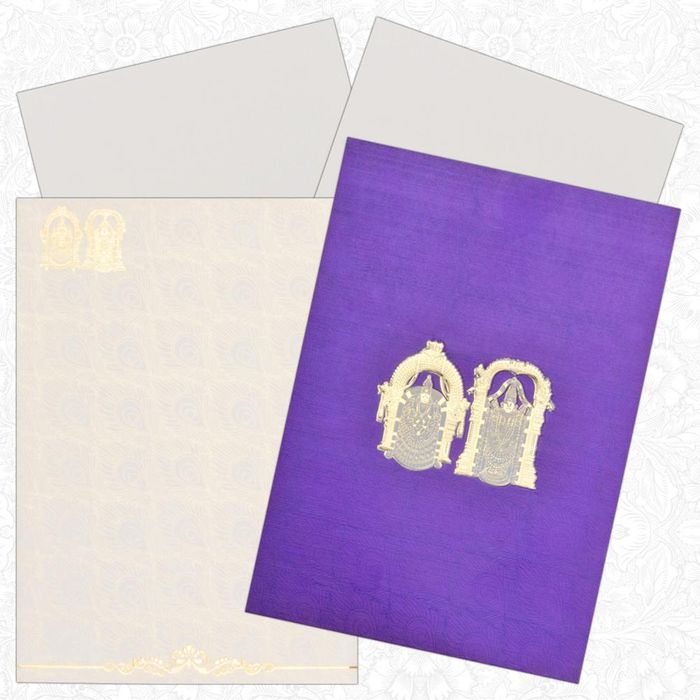 Balaji Padmavathi Blessed Wedding Card-KNK2416-King of Cards