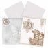 Invitation Card - Designer White Ganesha Radha Krishna Card - KNK2447