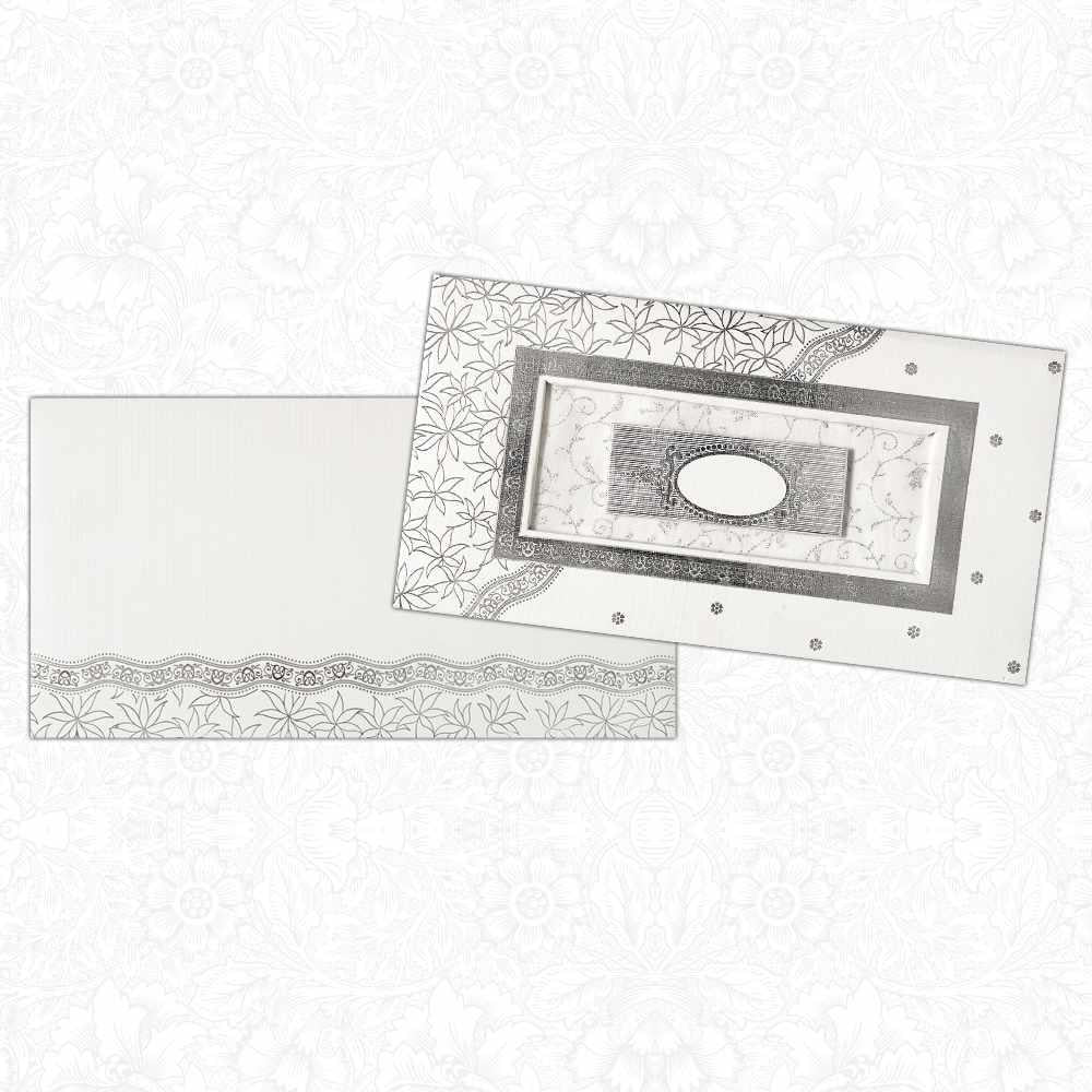 Marvelous White Shading With Wedding Invitation Card - KNK2552