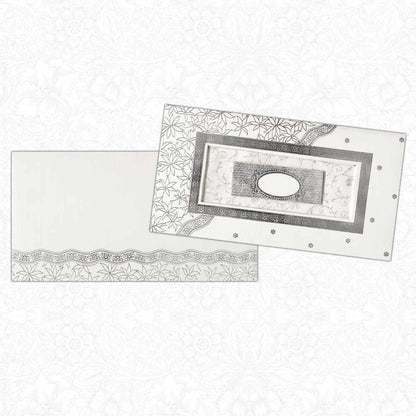 Marvelous White Shading With Wedding Invitation Card - KNK2552