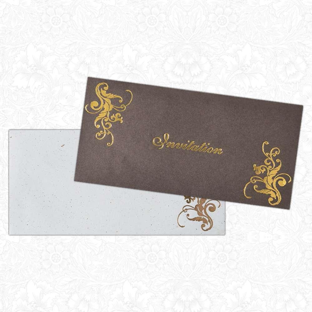 Brown Invitation Card-King of Cards