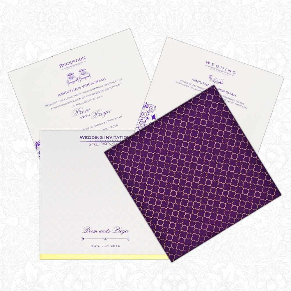 Violet Invitation Card-King of Cards