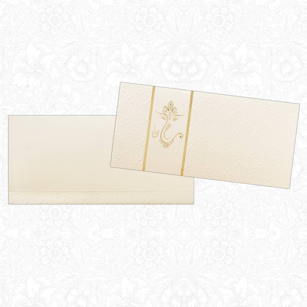 White Invitation Card-KNK3017