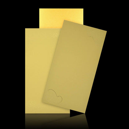 Alluring Gold Shading Single Sheet Wedding Card-KNK30340