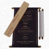 Purple Premium Satin Scroll In Small Size With Box-KNK3121